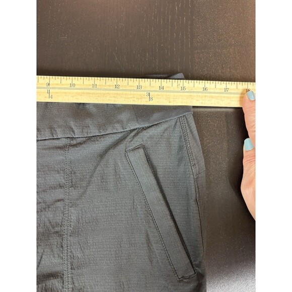 Athleta Trekkie Hike Pant Black 8 Pockets Drawstring Ankles Ripstop Zip Pockets - Picture 7 of 13